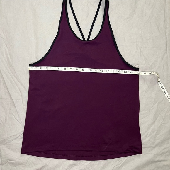 Adidas top women medium spaghetti strap racerback tank purple - Picture 7 of 8